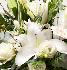 Sweet Scented White Lily & Rose Bouquet